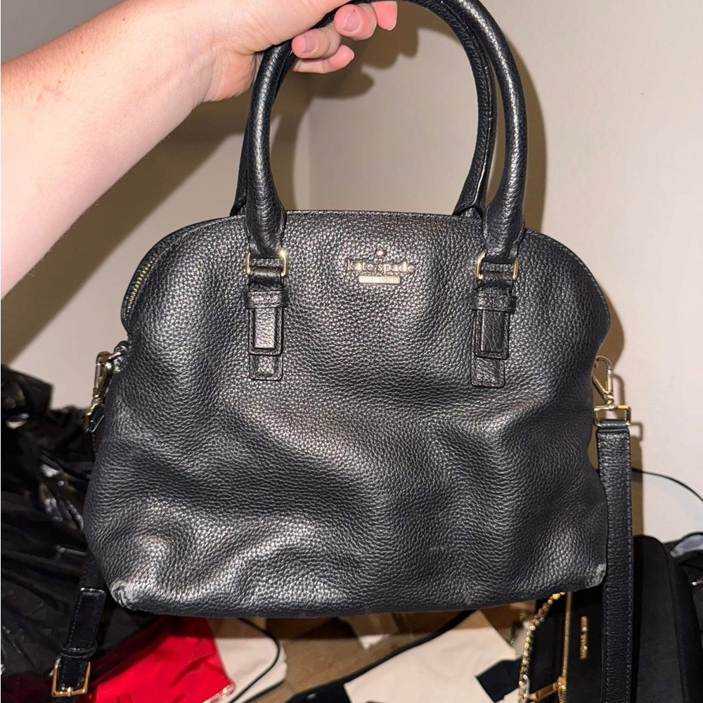Kate Spade Black Pebbled Leather Crossbody Bag